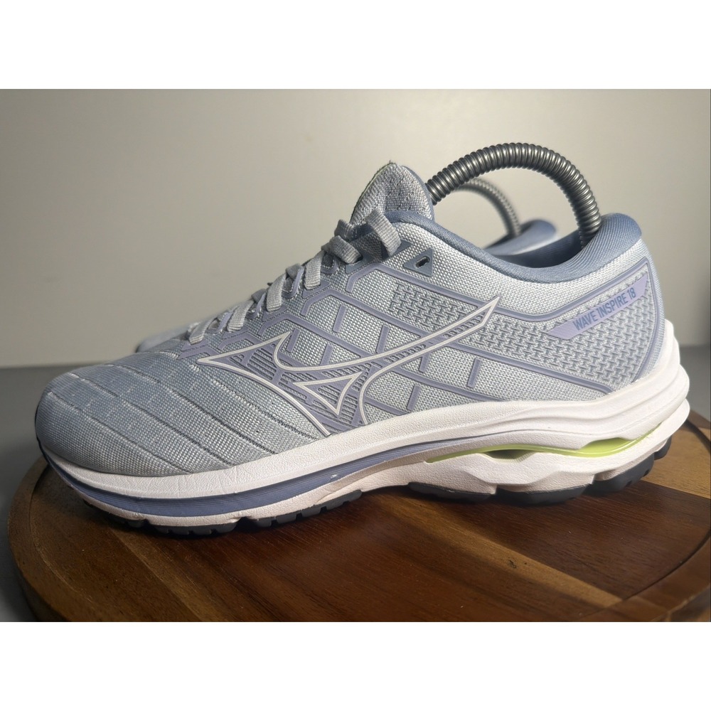 Mizuno Wave Inspire 18 Womens Blue Running Shoes Sneakers J1GD224401 Size 8.5